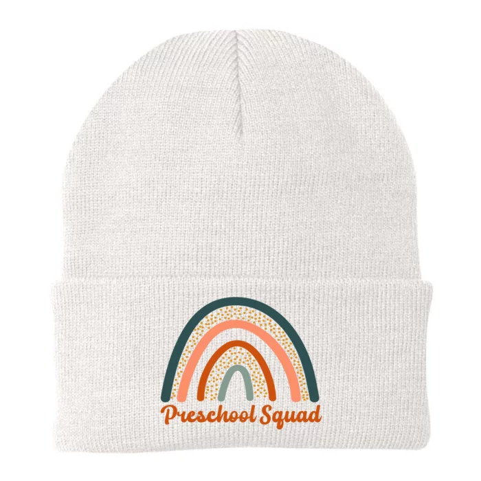 Preschool Squad Rainbow Back To School Knit Cap Winter Beanie