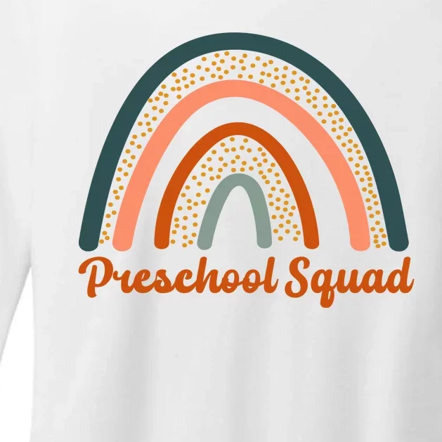 Preschool Squad Rainbow Back To School Womens CVC Long Sleeve Shirt