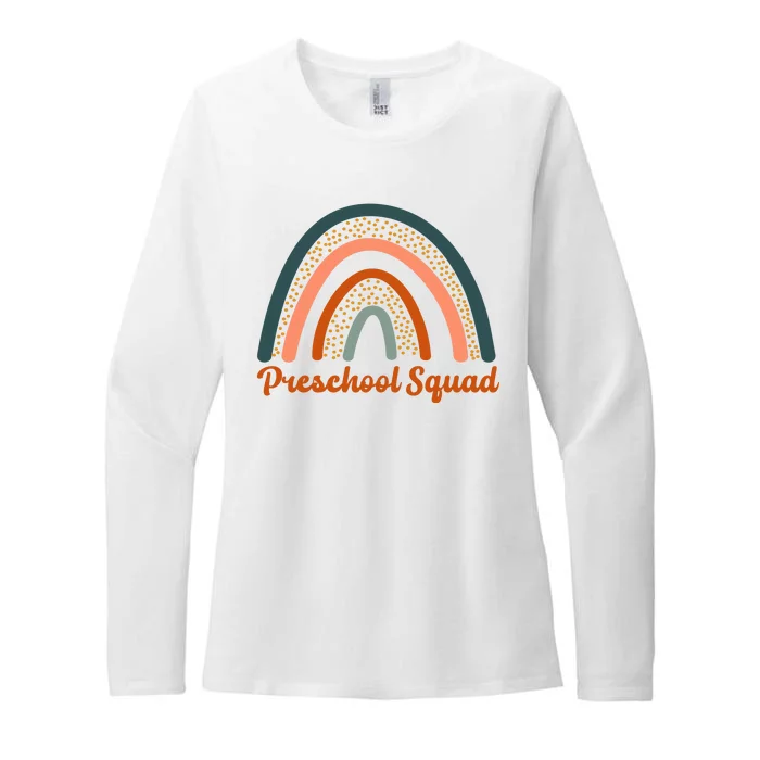 Preschool Squad Rainbow Back To School Womens CVC Long Sleeve Shirt