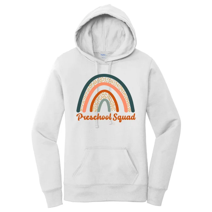 Preschool Squad Rainbow Back To School Women's Pullover Hoodie