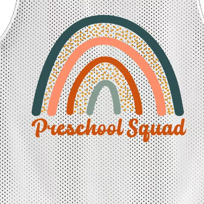 Preschool Squad Rainbow Back To School Mesh Reversible Basketball Jersey Tank