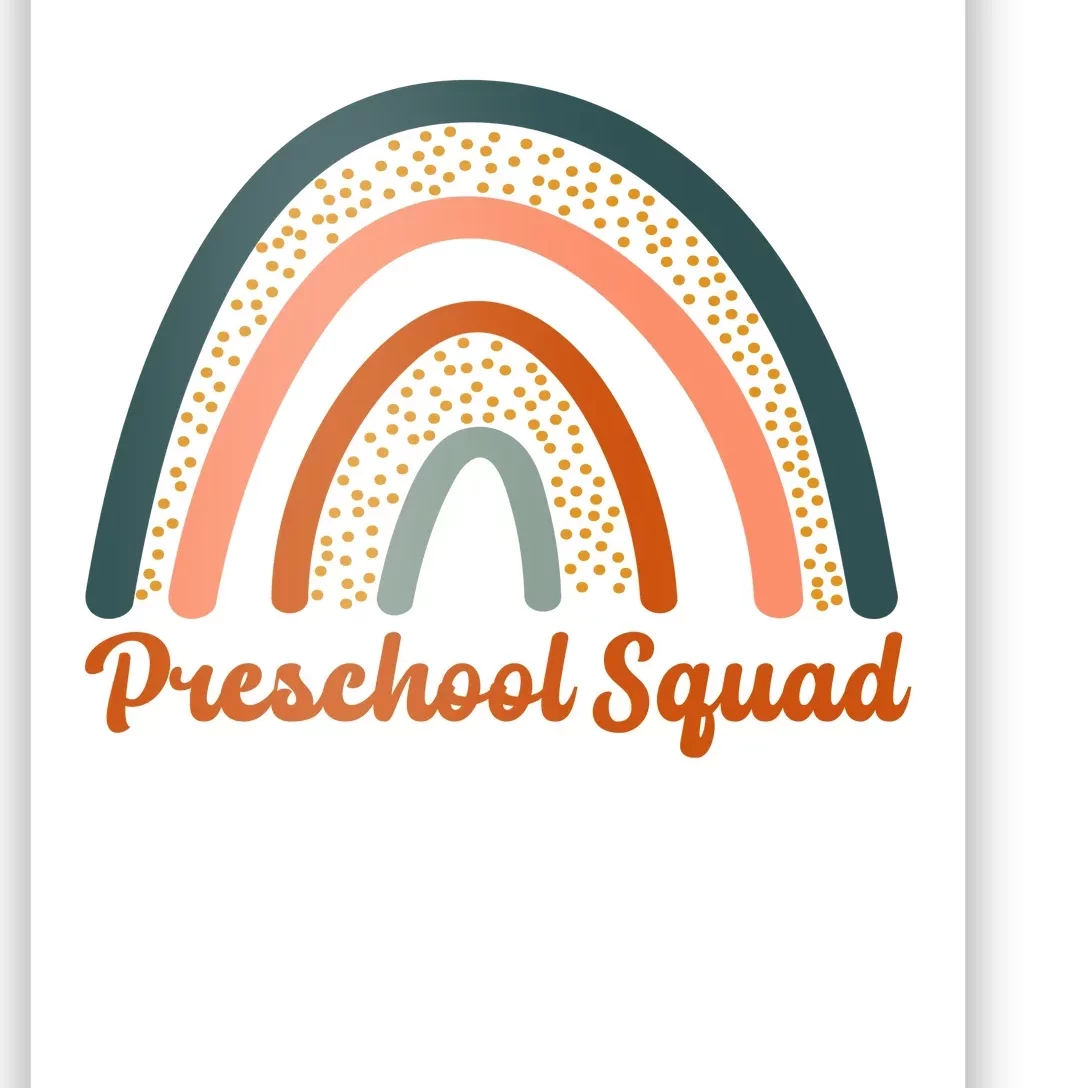 Preschool Squad Rainbow Back To School Poster