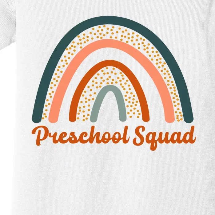 Preschool Squad Rainbow Back To School Baby Bodysuit