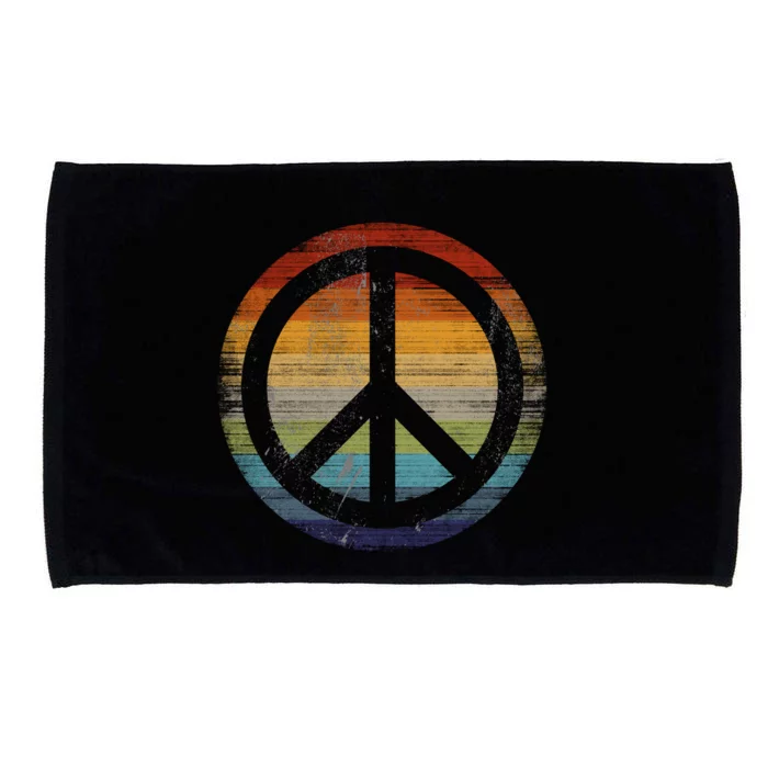 Peace Symbol Retro Microfiber Hand Towel