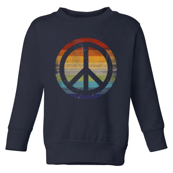 Peace Symbol Retro Toddler Sweatshirt