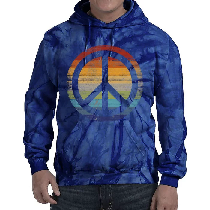 Peace Symbol Retro Tie Dye Hoodie