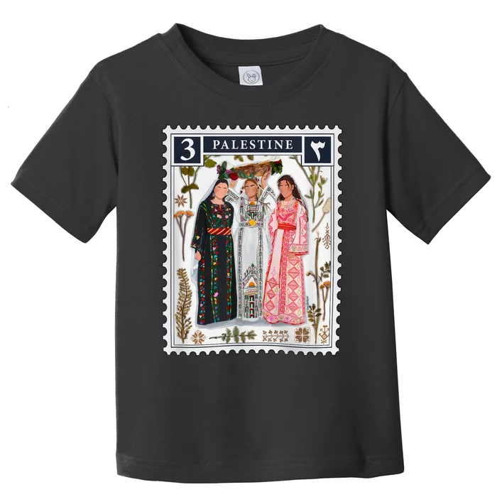 Palestine Stamp Retro Palestine Women Toddler T-Shirt