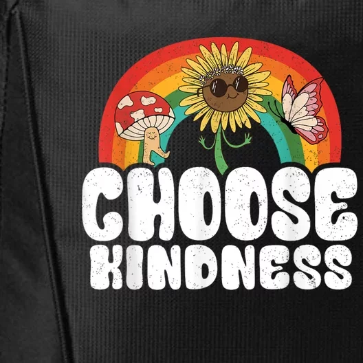 Positive Sunflower Rainbow Peace Butterfly Choose Kindness City Backpack