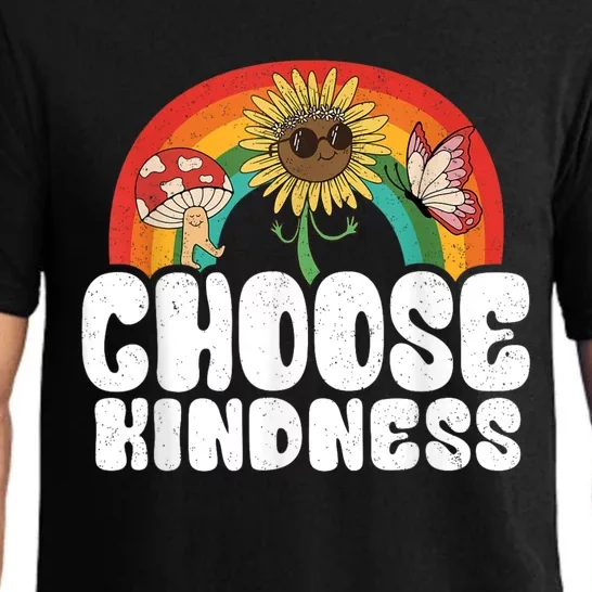 Positive Sunflower Rainbow Peace Butterfly Choose Kindness Pajama Set