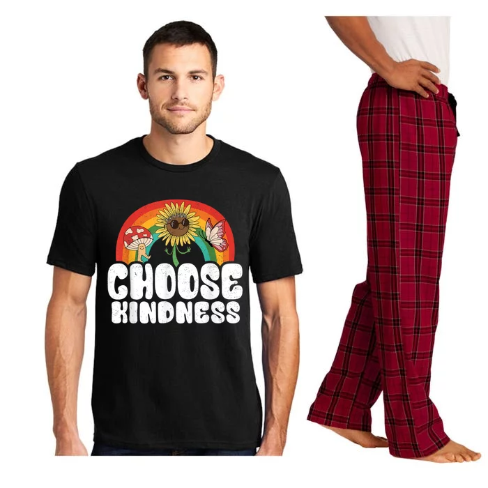 Positive Sunflower Rainbow Peace Butterfly Choose Kindness Pajama Set