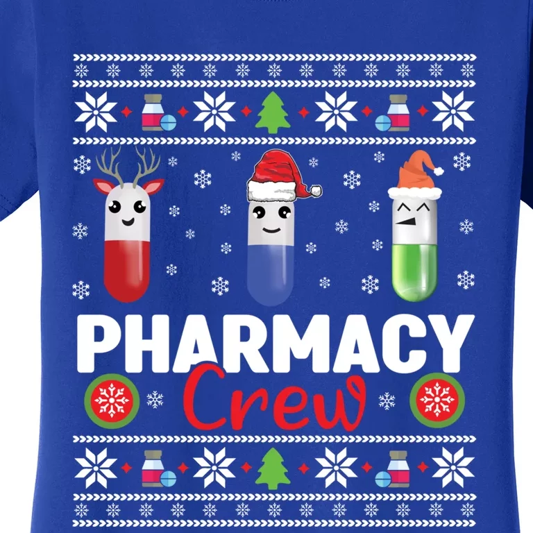 Pills Snow Reindeer Santa Claus Xmas Pharmacy Crew Meaningful Gift Women's T-Shirt