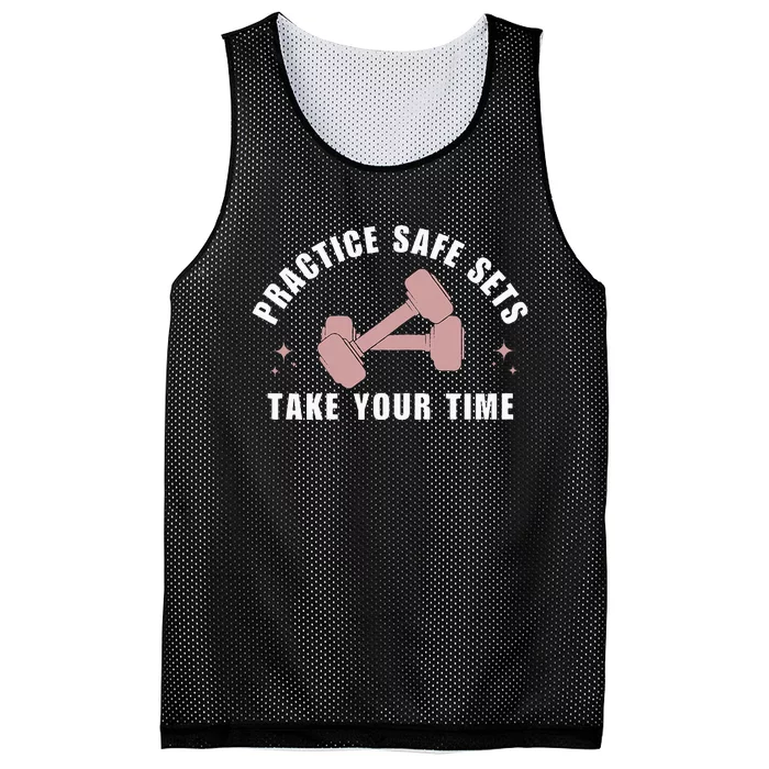 Practice Safe Sets Women Weightlifting Mesh Reversible Basketball Jersey Tank