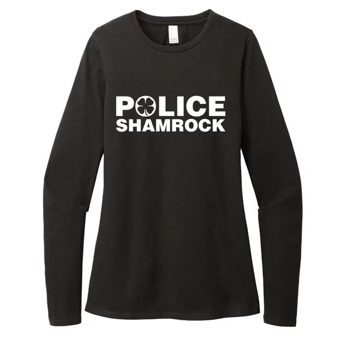 Police Shamrock St Patrick's Day Gift Womens CVC Long Sleeve Shirt