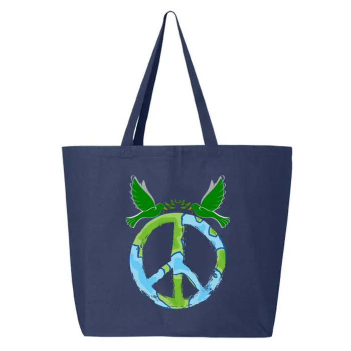 Peace Sign Symbol Peace And Love For The World Peace Ll Gift 25L Jumbo Tote