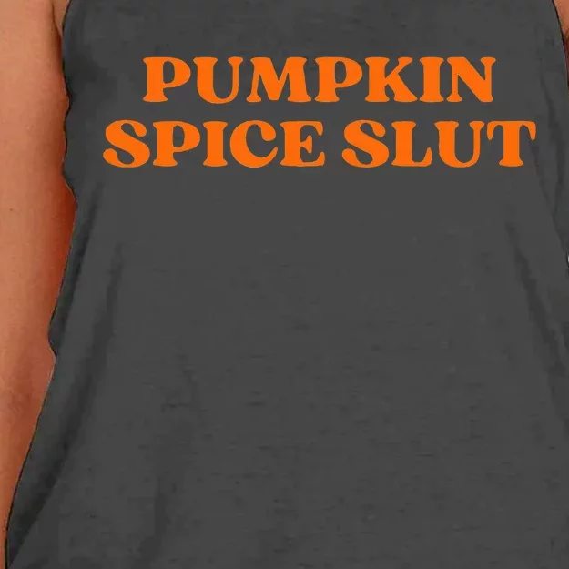 Pumpkin Spice Slut Aesthetic Women's Knotted Racerback Tank