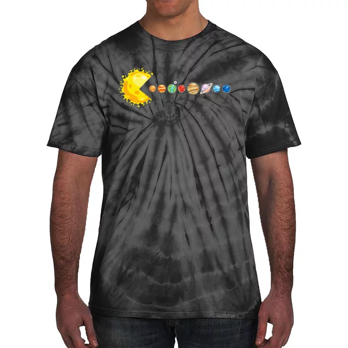 Planetary System Star Eating Planets Sun Funny Astronomy Tie-Dye T-Shirt