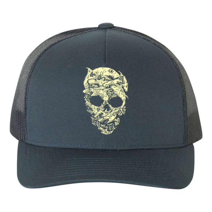 Pirates Shark Skull Yupoong Adult 5-Panel Trucker Hat