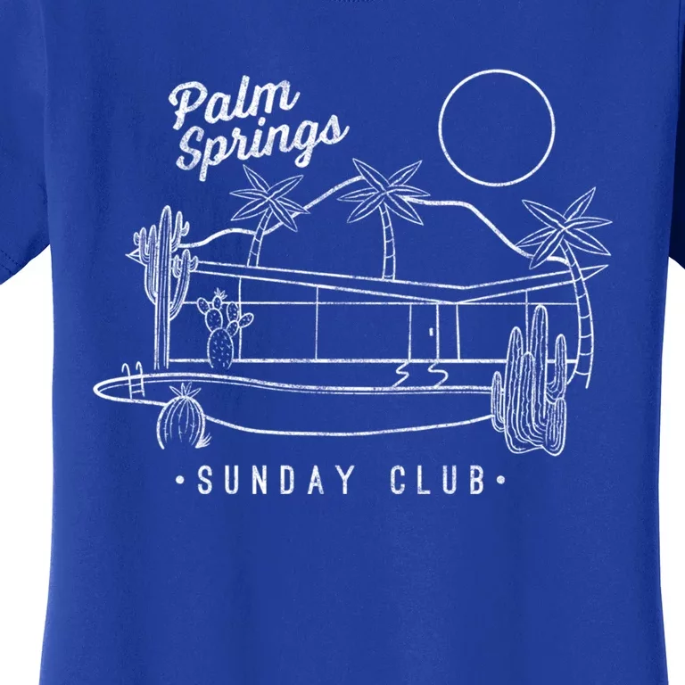 Palm Springs Sunday Club Simple Line Drawing Cute Gift Women's T-Shirt