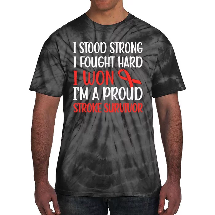 Proud Stroke Survivor Stroke Awareness Stroke Warrior Tie-Dye T-Shirt