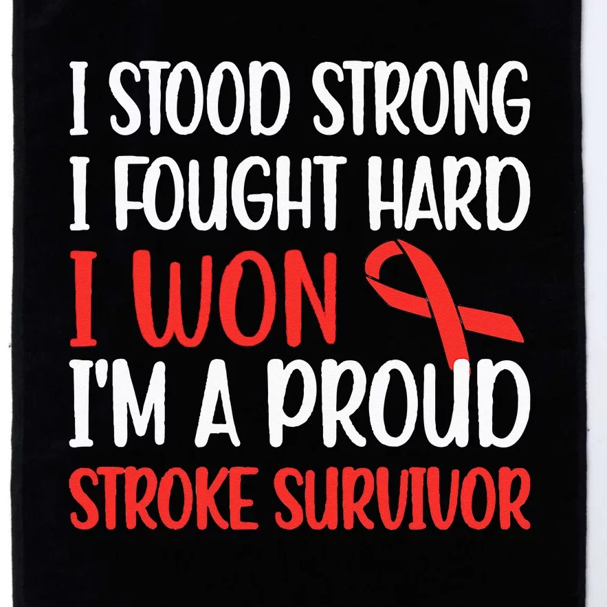 Proud Stroke Survivor Stroke Awareness Stroke Warrior Platinum Collection Golf Towel