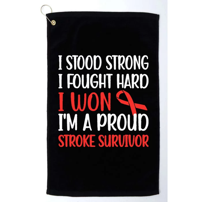 Proud Stroke Survivor Stroke Awareness Stroke Warrior Platinum Collection Golf Towel