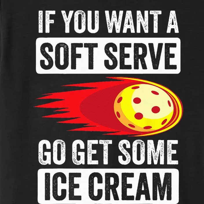 Pickleball Soft Serve Ice Cream Funny Pickleball ChromaSoft Performance T-Shirt