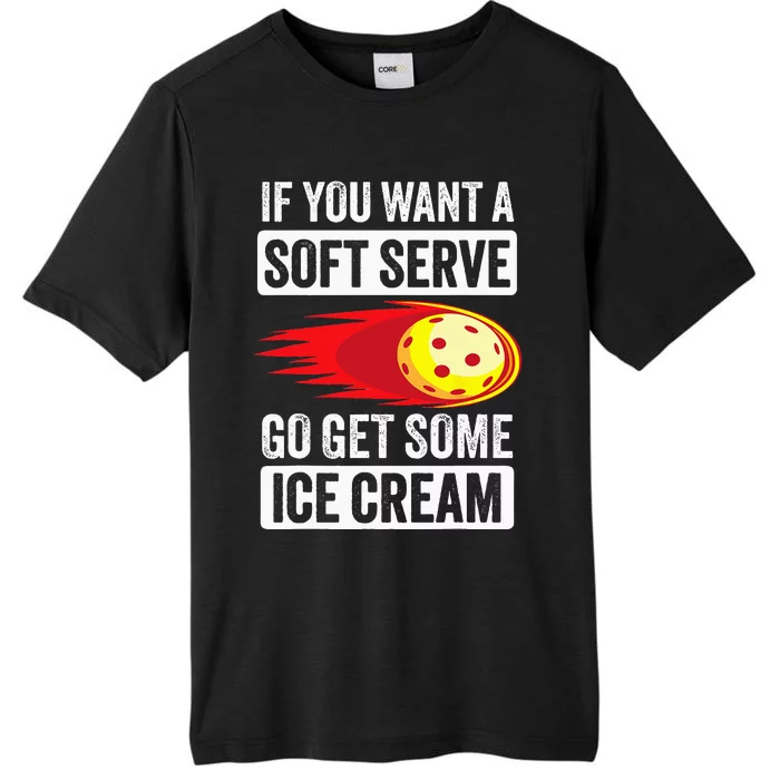 Pickleball Soft Serve Ice Cream Funny Pickleball ChromaSoft Performance T-Shirt