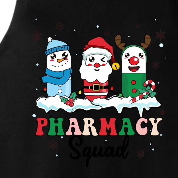 Pharmacy Squad Santa Snow Reindeer Xmas Medicine Pills Gift Ladies Tri-Blend Wicking Tank