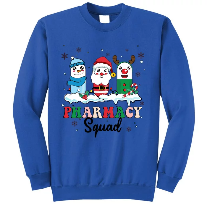 Pharmacy Squad Santa Snow Reindeer Xmas Medicine Pills Gift Tall Sweatshirt