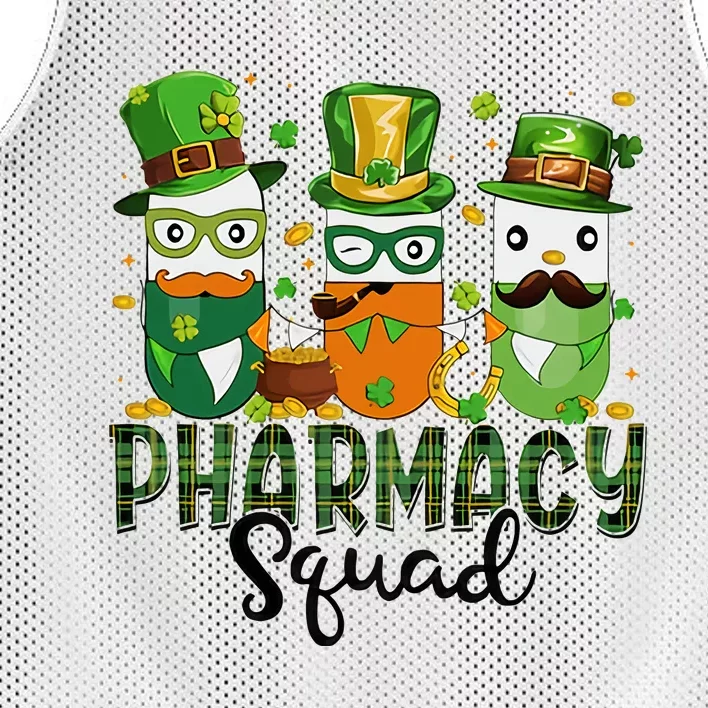 Pharmacy Squad Saint Patrick's Day Green Lucky Mesh Reversible Basketball Jersey Tank