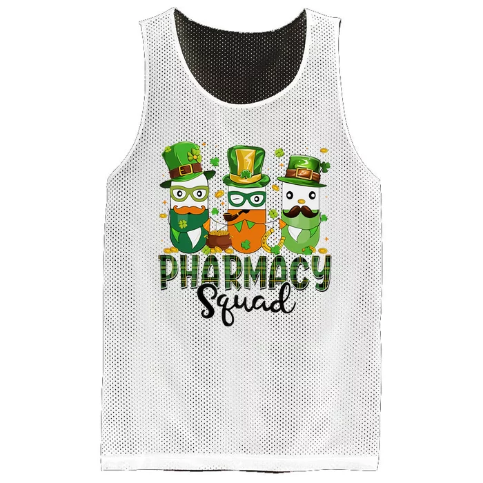 Pharmacy Squad Saint Patrick's Day Green Lucky Mesh Reversible Basketball Jersey Tank