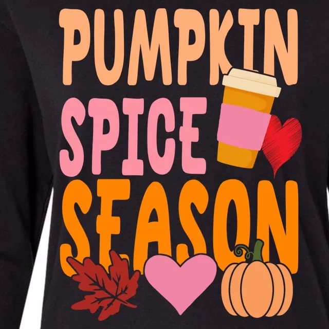 Pumpkin Spice Season Womens Cotton Relaxed Long Sleeve T-Shirt