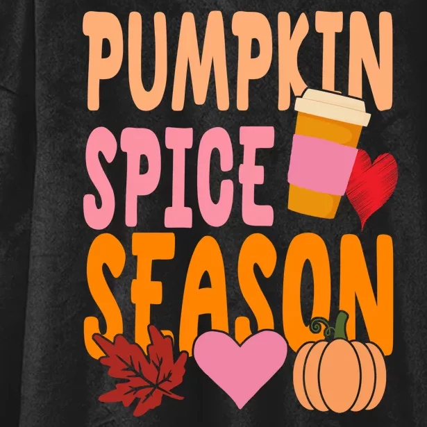 Pumpkin Spice Season Hooded Wearable Blanket