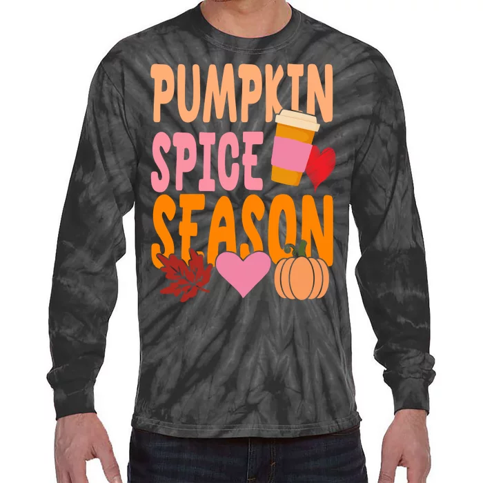 Pumpkin Spice Season Tie-Dye Long Sleeve Shirt