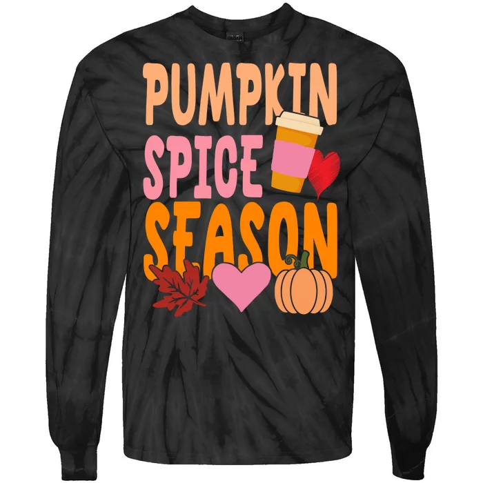 Pumpkin Spice Season Tie-Dye Long Sleeve Shirt