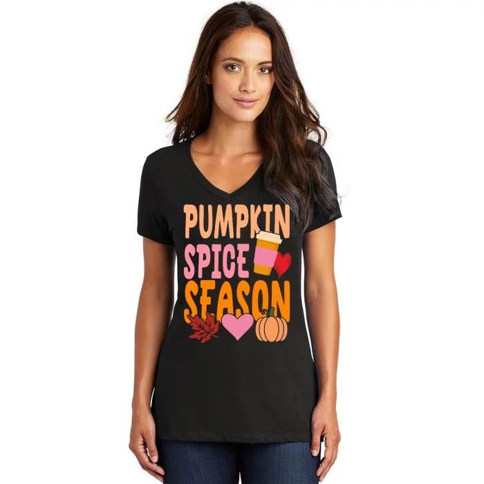 Pumpkin Spice Season Women's V-Neck T-Shirt