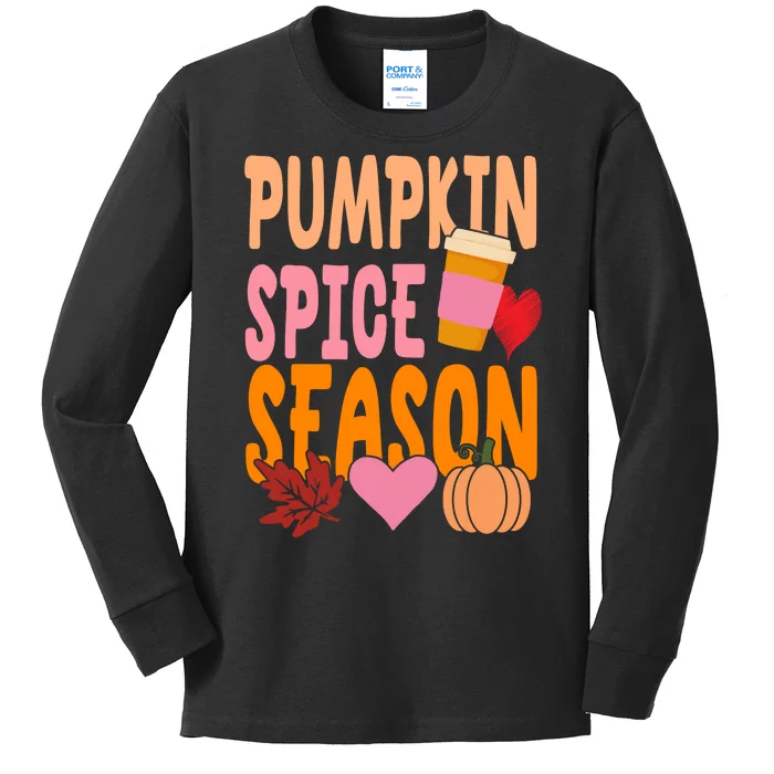 Pumpkin Spice Season Kids Long Sleeve Shirt