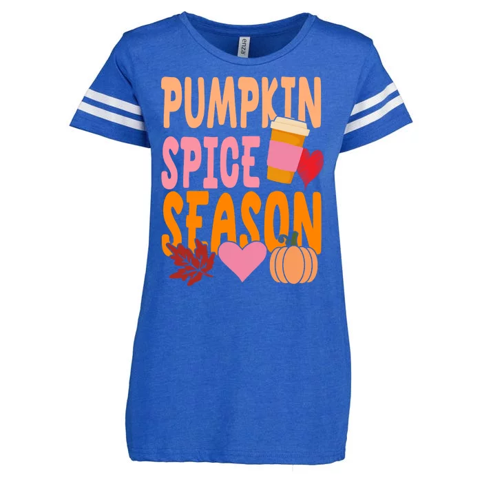 Pumpkin Spice Season Enza Ladies Jersey Football T-Shirt