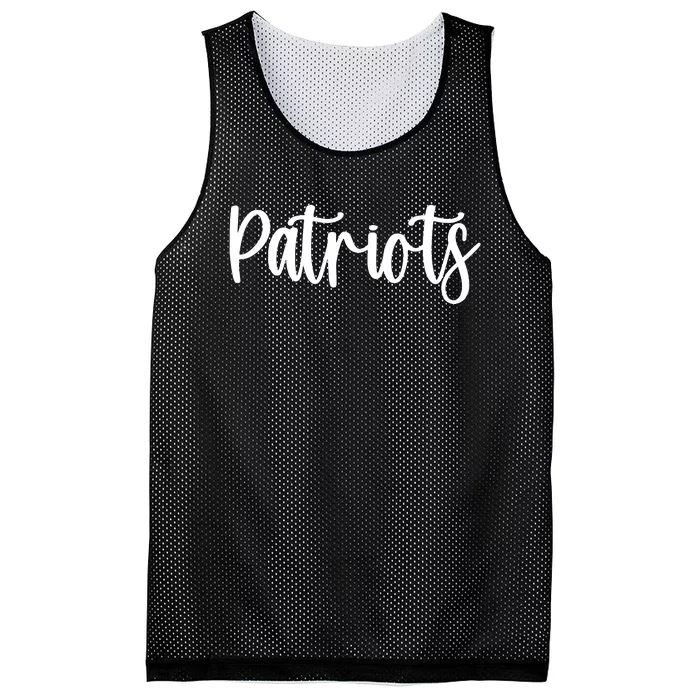 Patriots School Spirit Team Mascot Game Night Mesh Reversible Basketball Jersey Tank