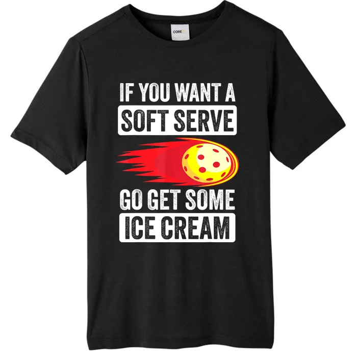 Pickleball Soft Serve Ice Cream Funny Pickleball ChromaSoft Performance T-Shirt