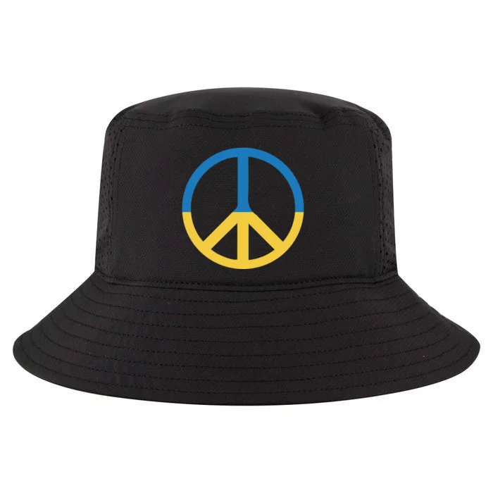 Peace Sign Stand With Ukraine Supporting Ukrainians Cool Comfort Performance Bucket Hat