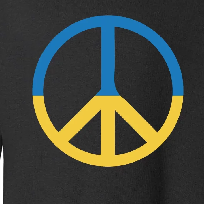 Peace Sign Stand With Ukraine Supporting Ukrainians Toddler Sweatshirt