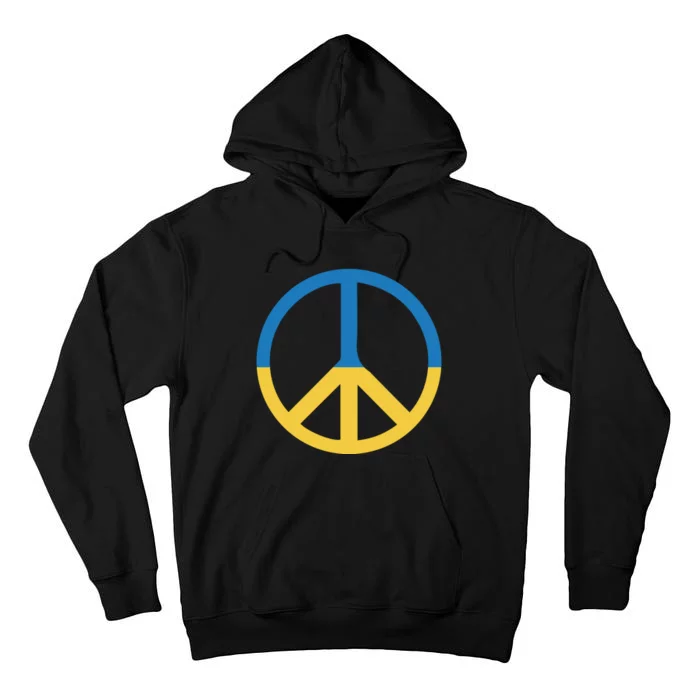 Peace Sign Stand With Ukraine Supporting Ukrainians Tall Hoodie