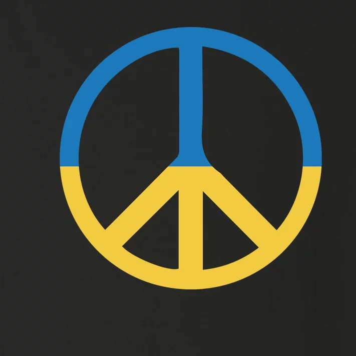 Peace Sign Stand With Ukraine Supporting Ukrainians Toddler Long Sleeve Shirt