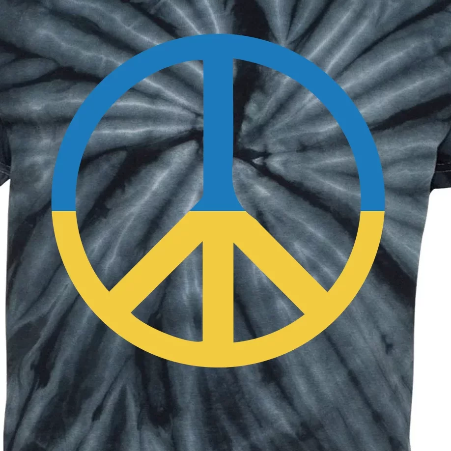 Peace Sign Stand With Ukraine Supporting Ukrainians Kids Tie-Dye T-Shirt