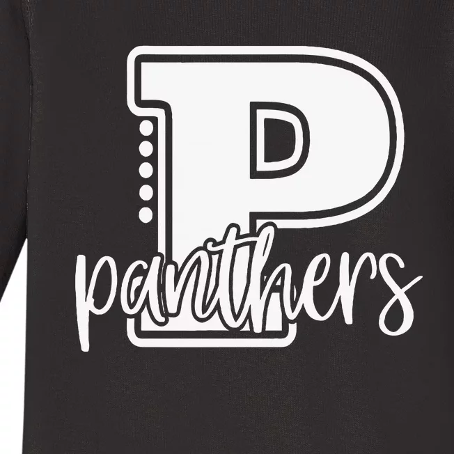 Panther School Sports Fan Team Spirit Baby Long Sleeve Bodysuit