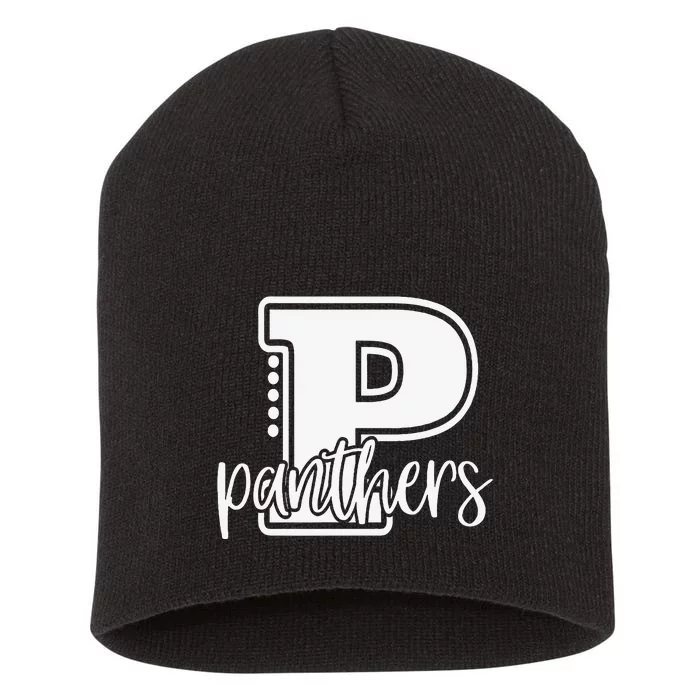 Panther School Sports Fan Team Spirit Short Acrylic Beanie