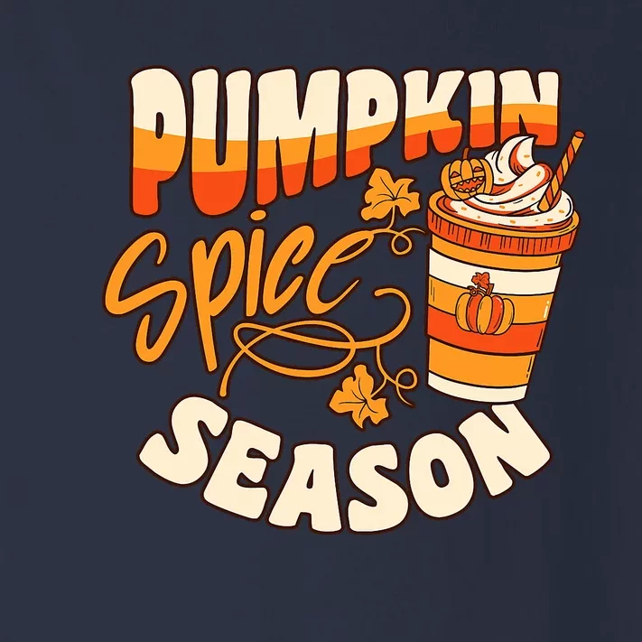 Pumpkin Spice Season Latte Coffee Fall Autumn Funny Toddler Long Sleeve Shirt