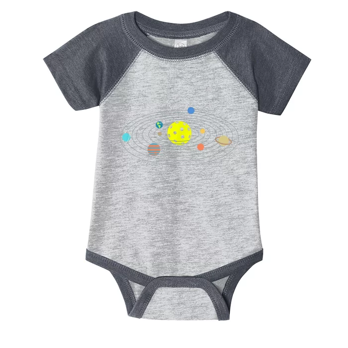 Pickleball Solar System Infant Baby Jersey Bodysuit