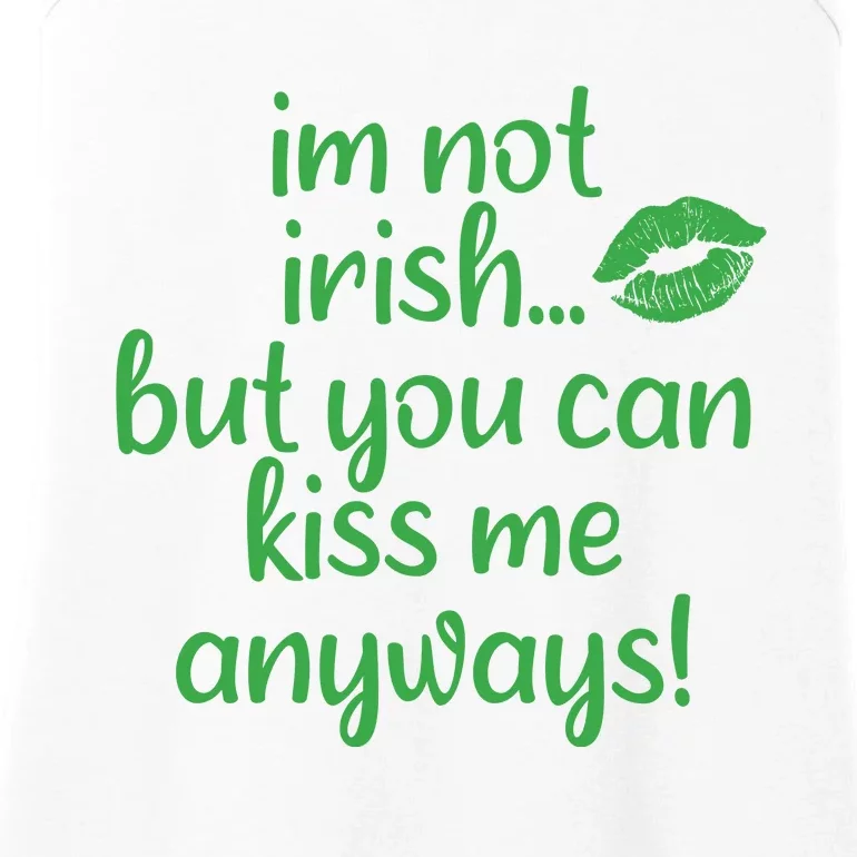 Plus Size St Patrick's Day Shirt, I'm Not Irish But You Can Kiss Me Anyway Ladies Essential Tank